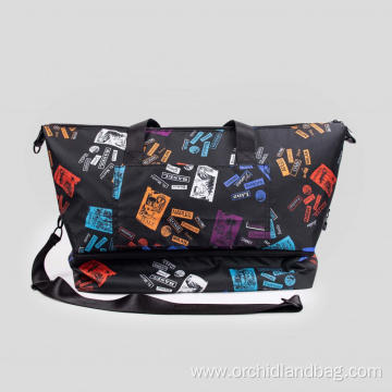 graphic print travel bag